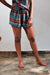 Ajrakh Stripes Kira Shorts For Women
